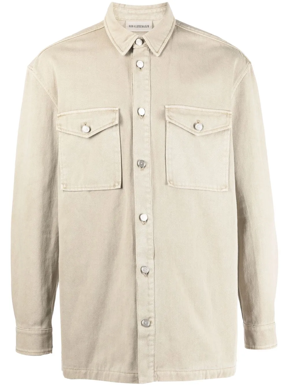 

Han Kjøbenhavn button-down long-sleeve shirt - Neutrals