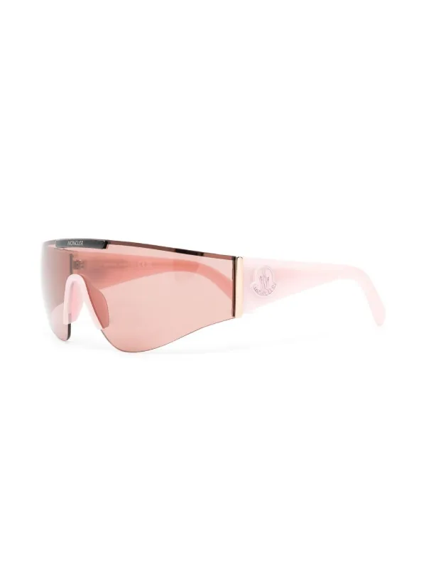 サングラス Moncler Sunglasses ML0156K 28U Luxury Pink Round Asian Fit Moncler ML0156K 28U Rose Gold Round Mirrored Sunglasses