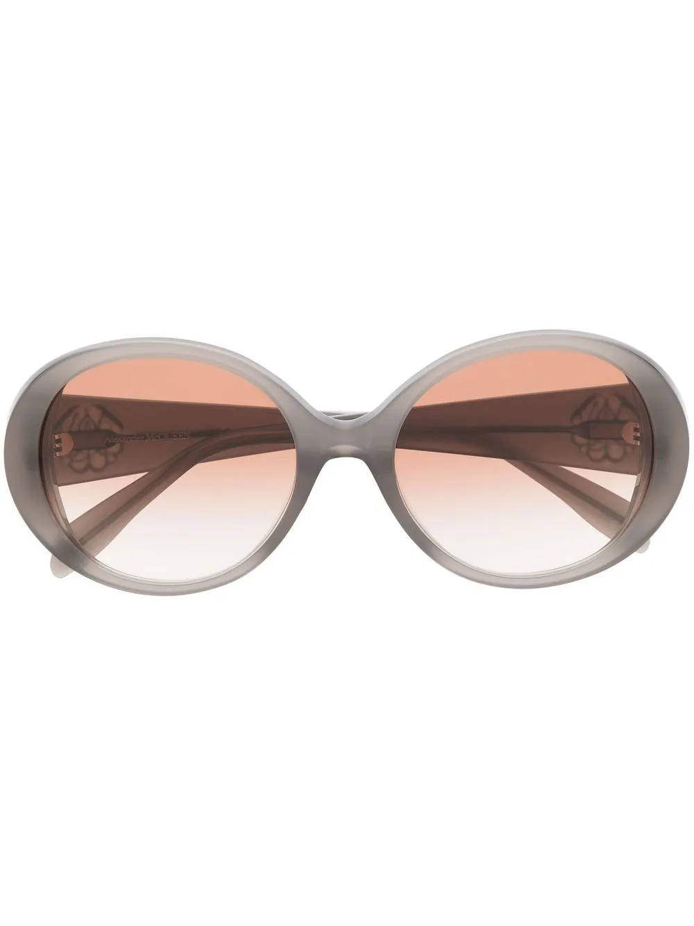 

Alexander McQueen lentes de sol con armazón redonda - Marrón