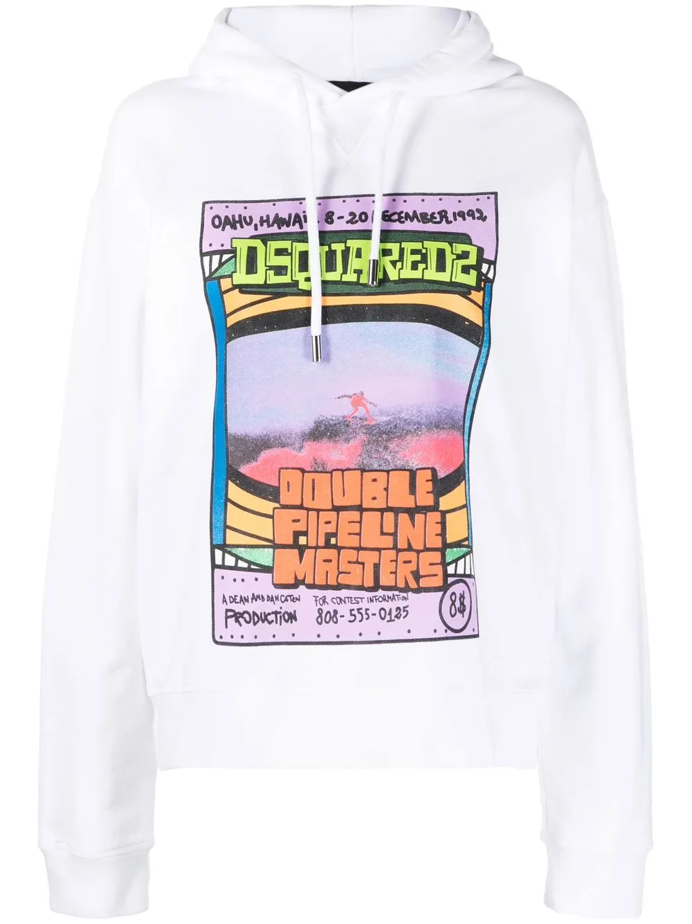 

Dsquared2 hoodie con estampado gráfico - Blanco