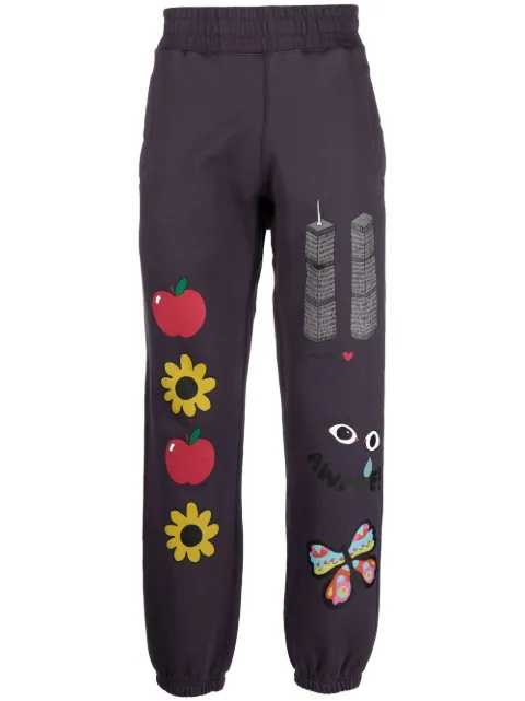 Awake NY graphic-print elasticated track-pants