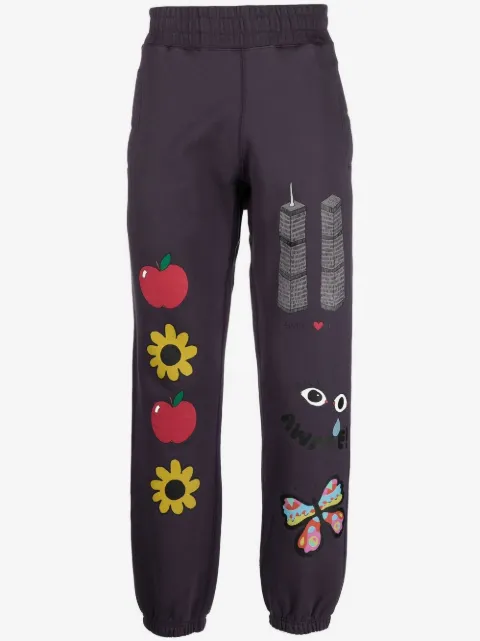 Awake NY graphic-print elasticated track-pants