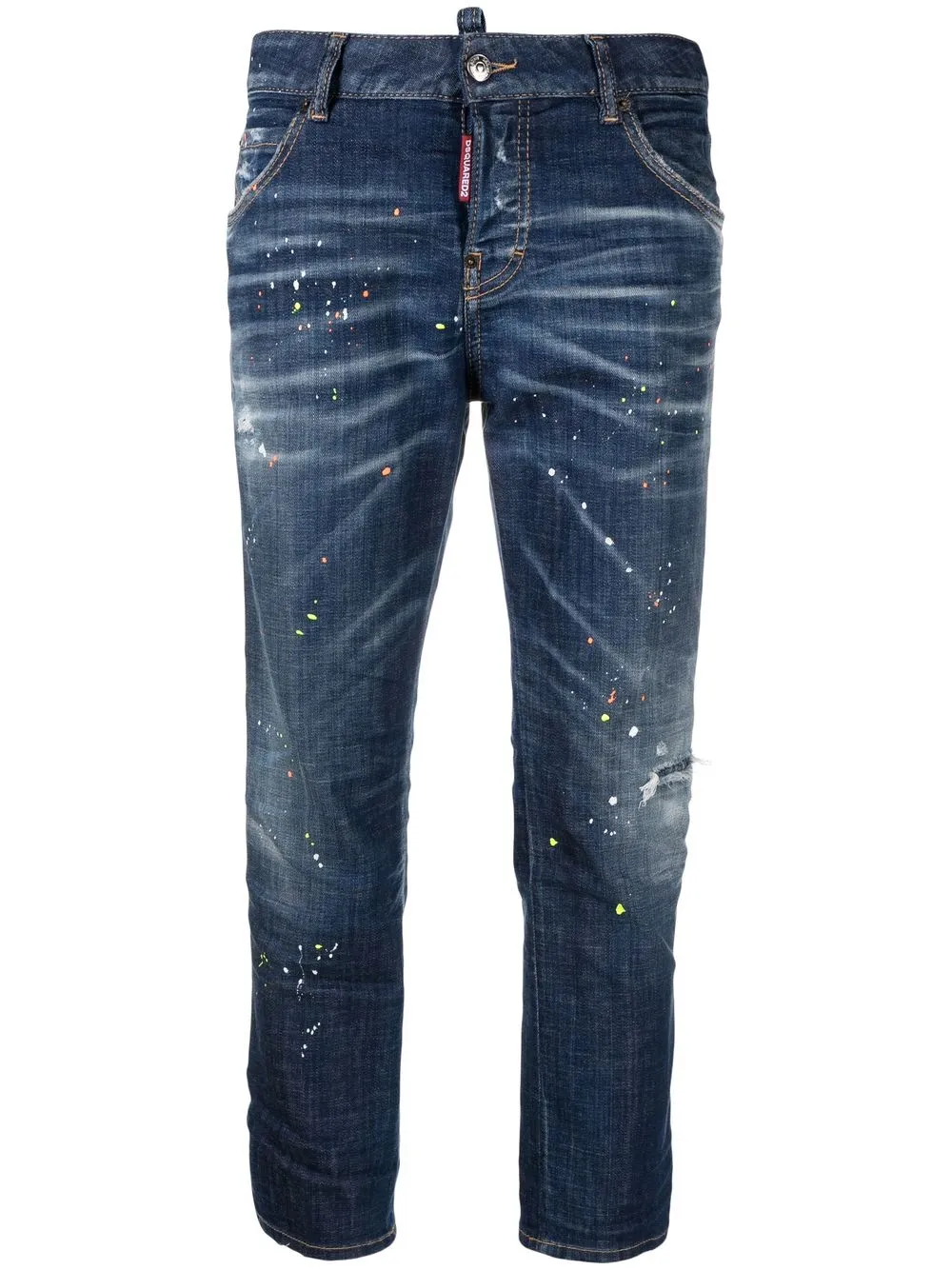 DSQUARED2 Jeans Mit Farbklecks Print Farfetch