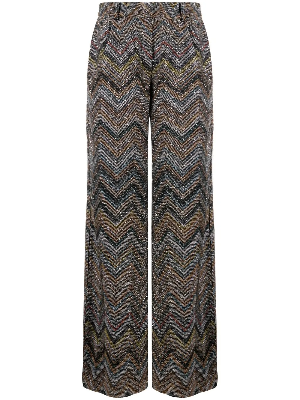 

Missoni herringbone-pattern wide-leg trousers - Blue