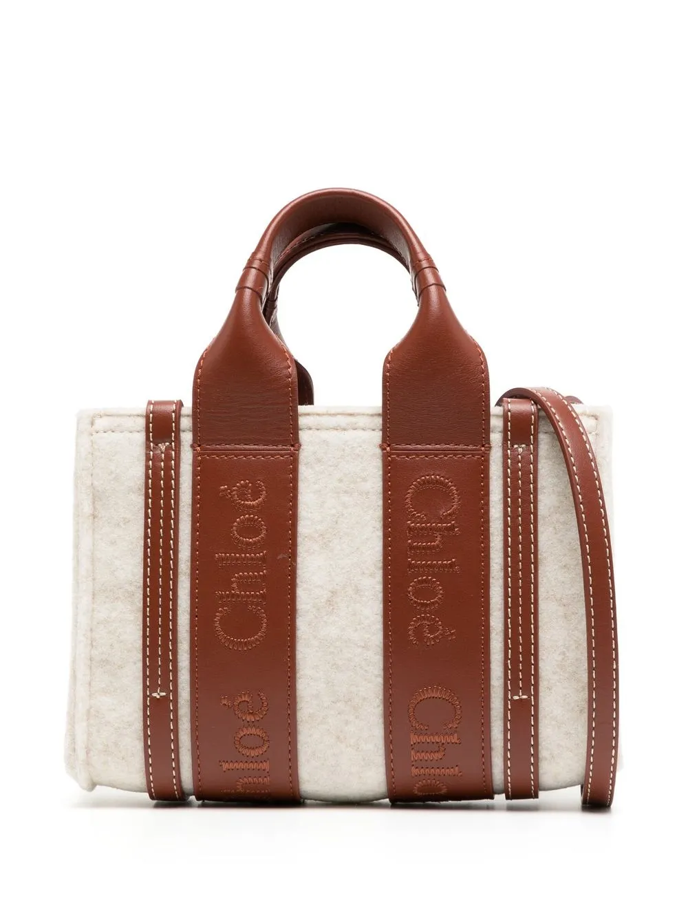 

Chloé Woody mini tote bag - Brown