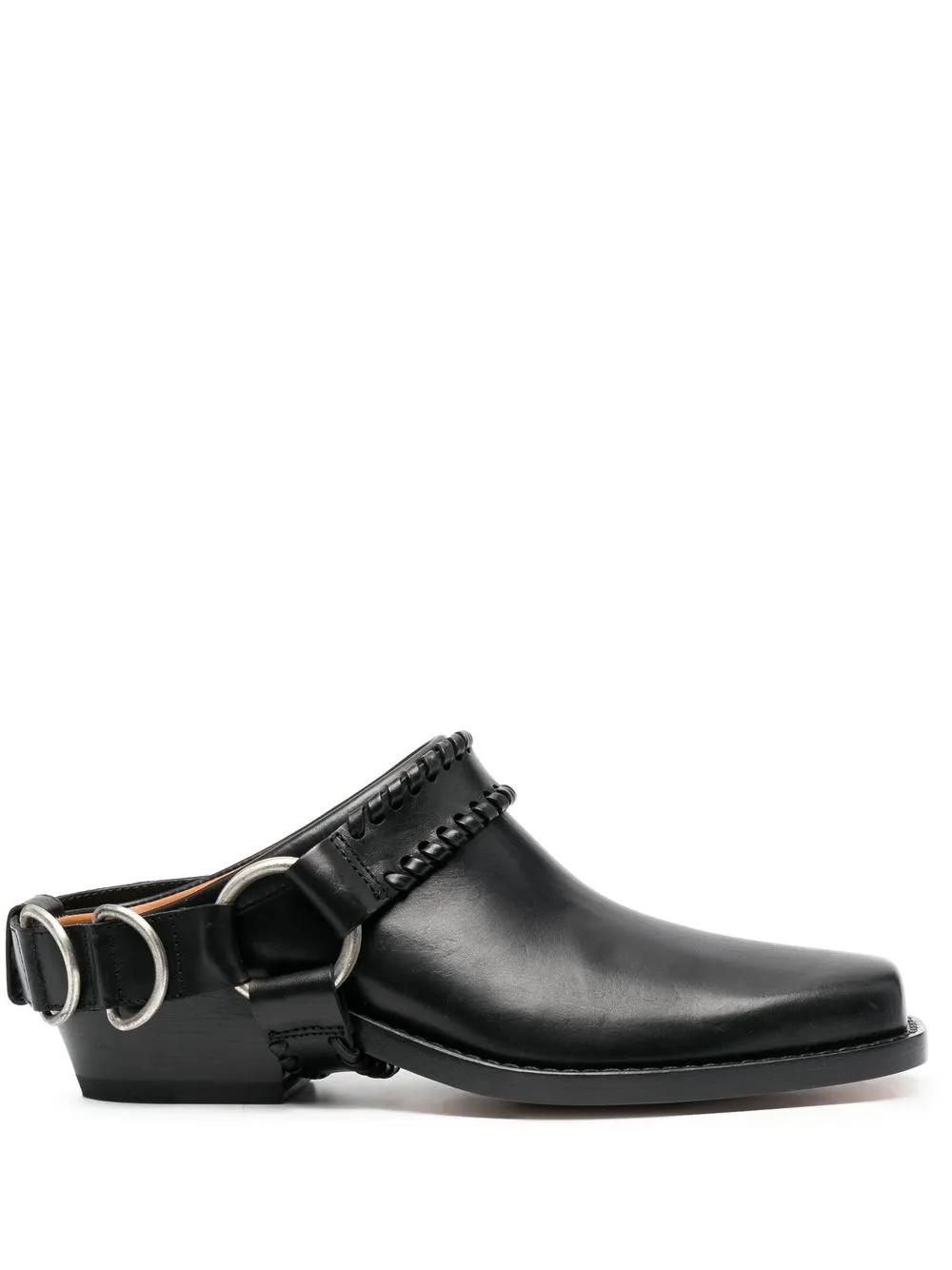 

Buttero square-toe leather 45mm mules - Black