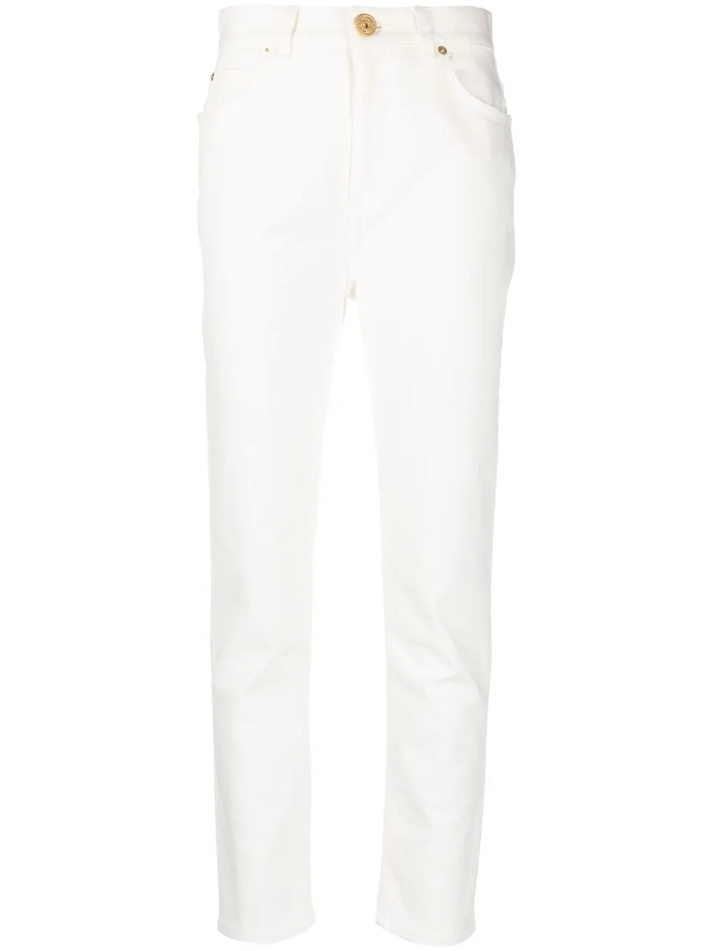 

Balmain high-waisted straight-leg jeans - White
