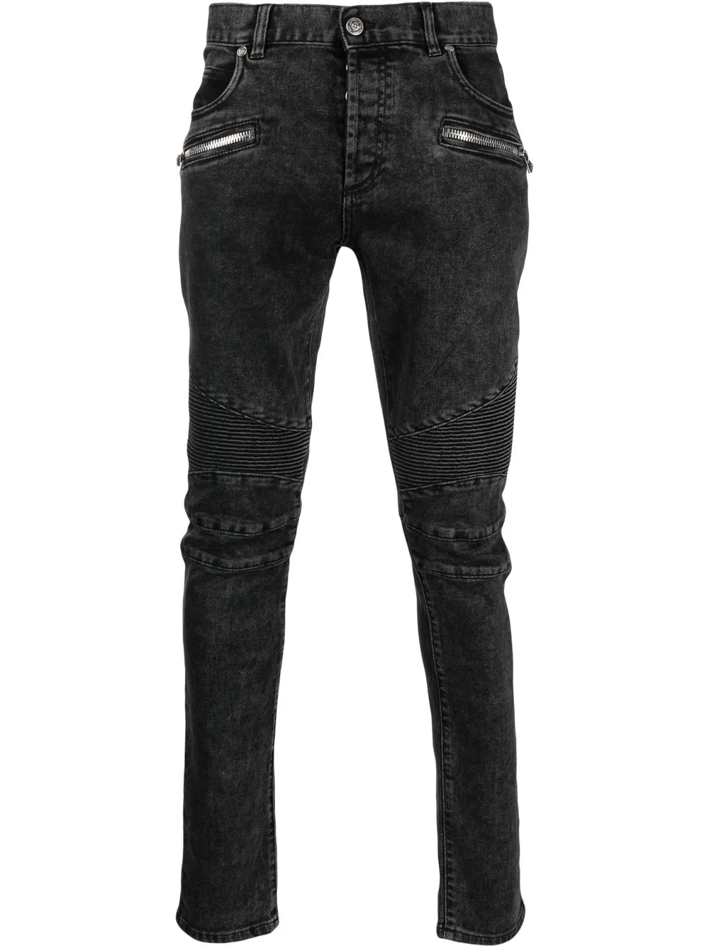 

Balmain panelled skinny jeans - Black