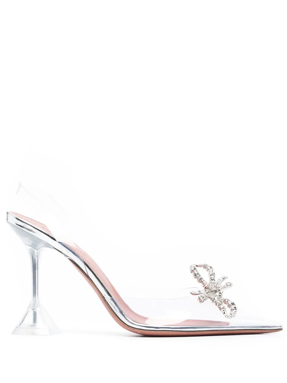 

Amina Muaddi Rosie crystal-embellished 105mm pumps - Silver