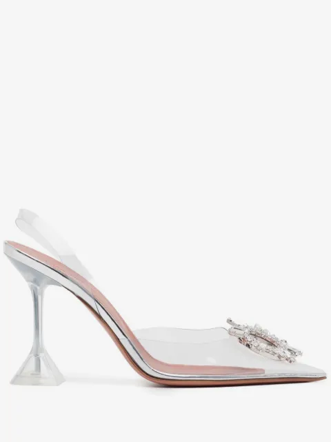 Amina Muaddi Begum 95mm transparent pumps