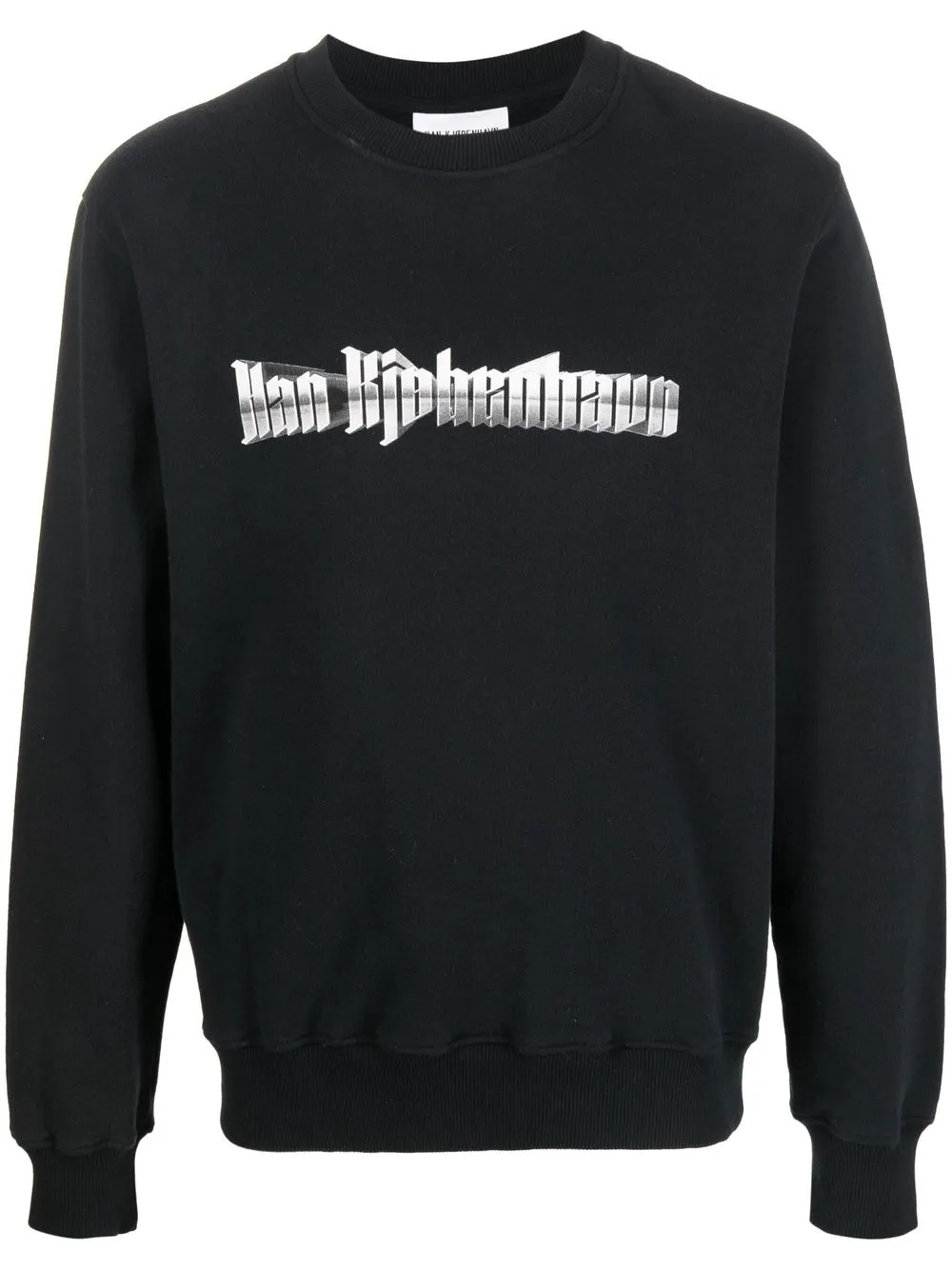 

Han Kjøbenhavn logo-print cotton hoodie - Black