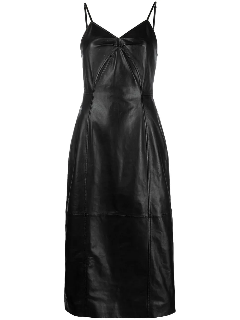 

Han Kjøbenhavn vestido con tirantes finos - Negro