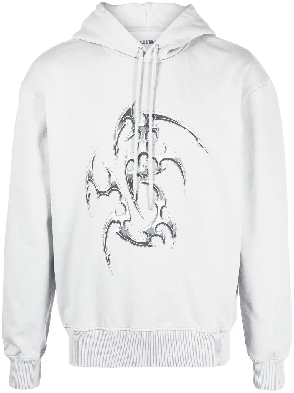 

Han Kjøbenhavn graphic-print organic-cotton hoodie - Grey