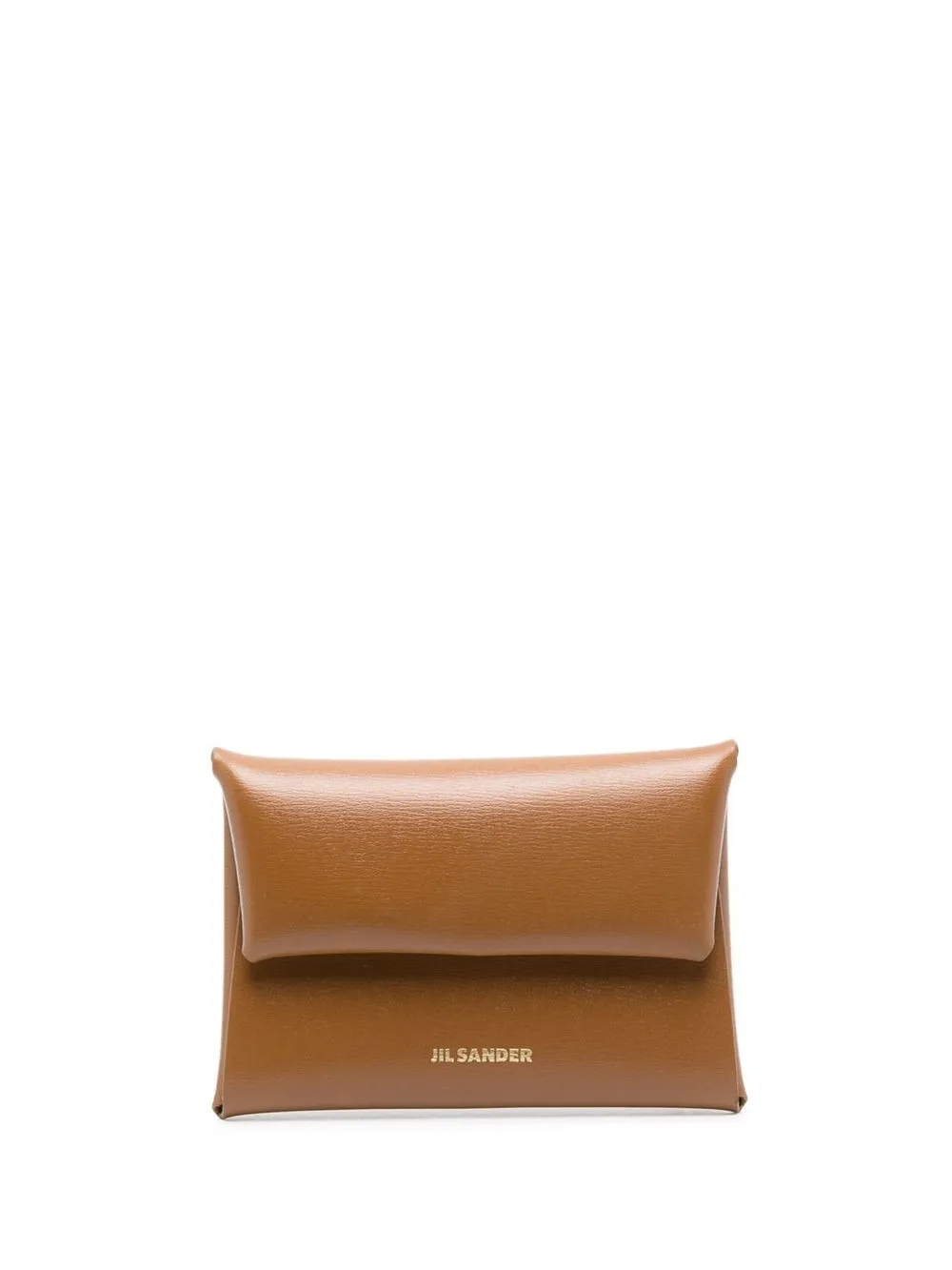 

Jil Sander logo-print leather coin purse - Brown