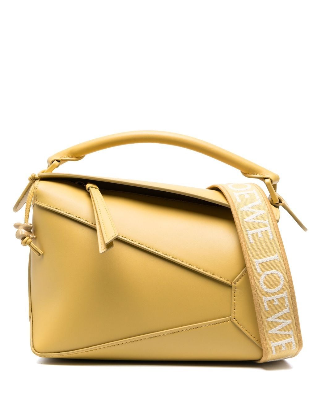 Shop LOEWE Mini Zig-Zag Puzzle Edge Leather Bag