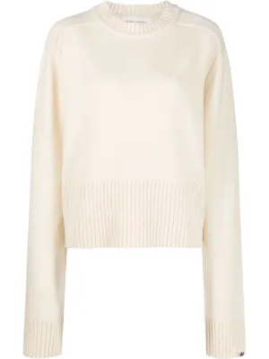 White extreme crop clearance jumper