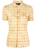 DSQUARED2 check-print short-sleeve shirt - Green
