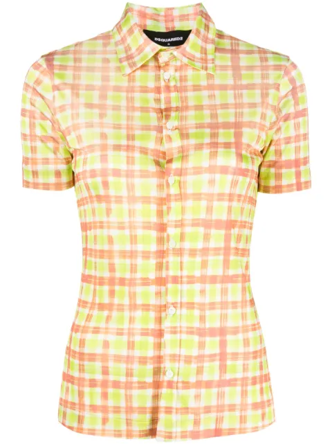 DSQUARED2 check-print short-sleeve shirt Women