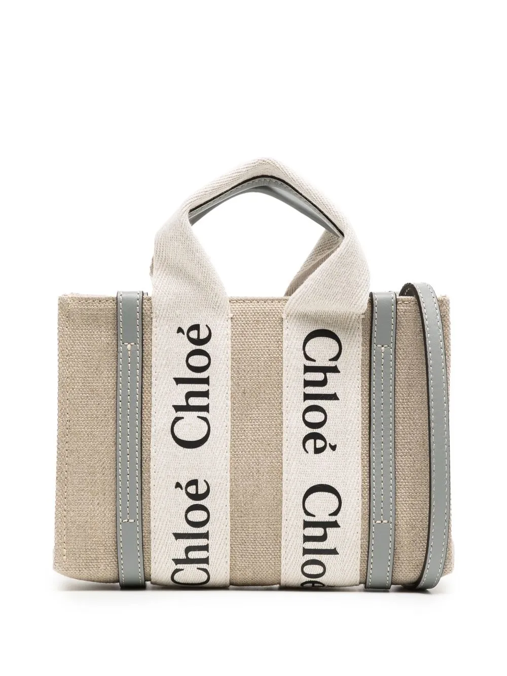 

Chloé Woody mini tote bag - Neutrals