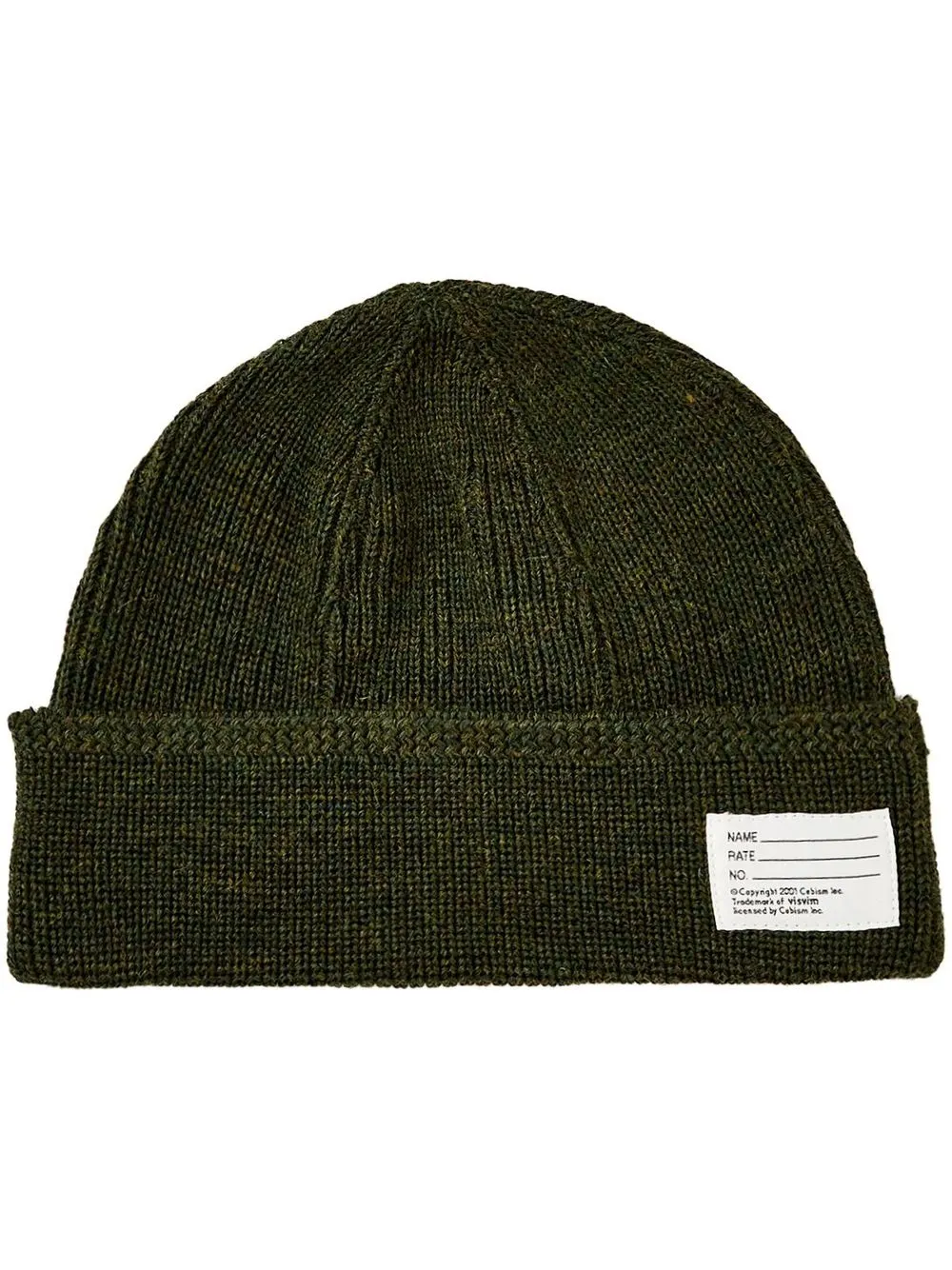 

visvim logo-patch detail beanie - Green