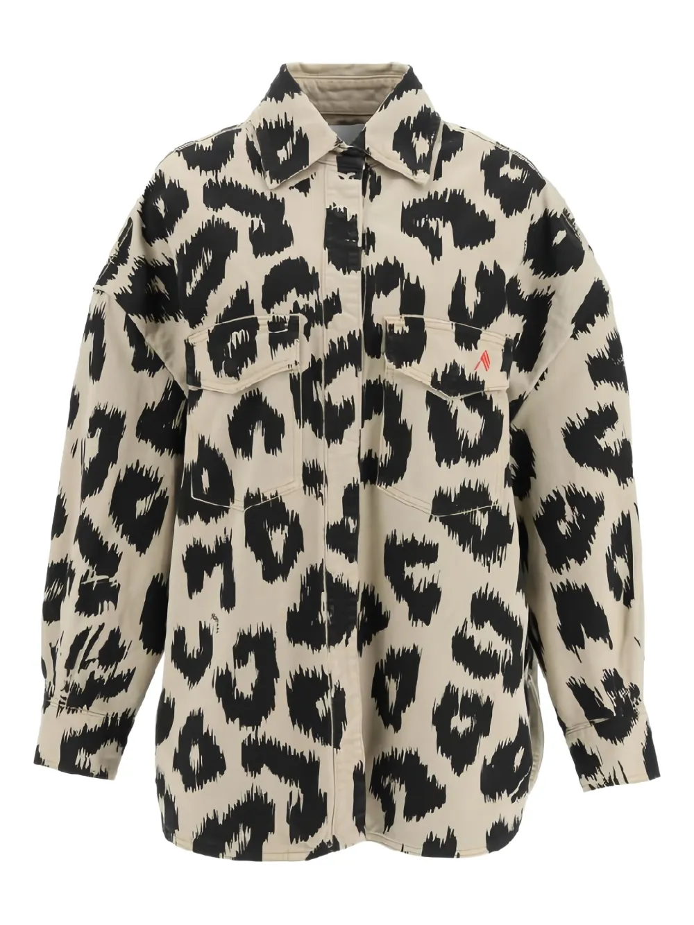 The Attico leopard-print denim jacket | Neutrals | Image 1