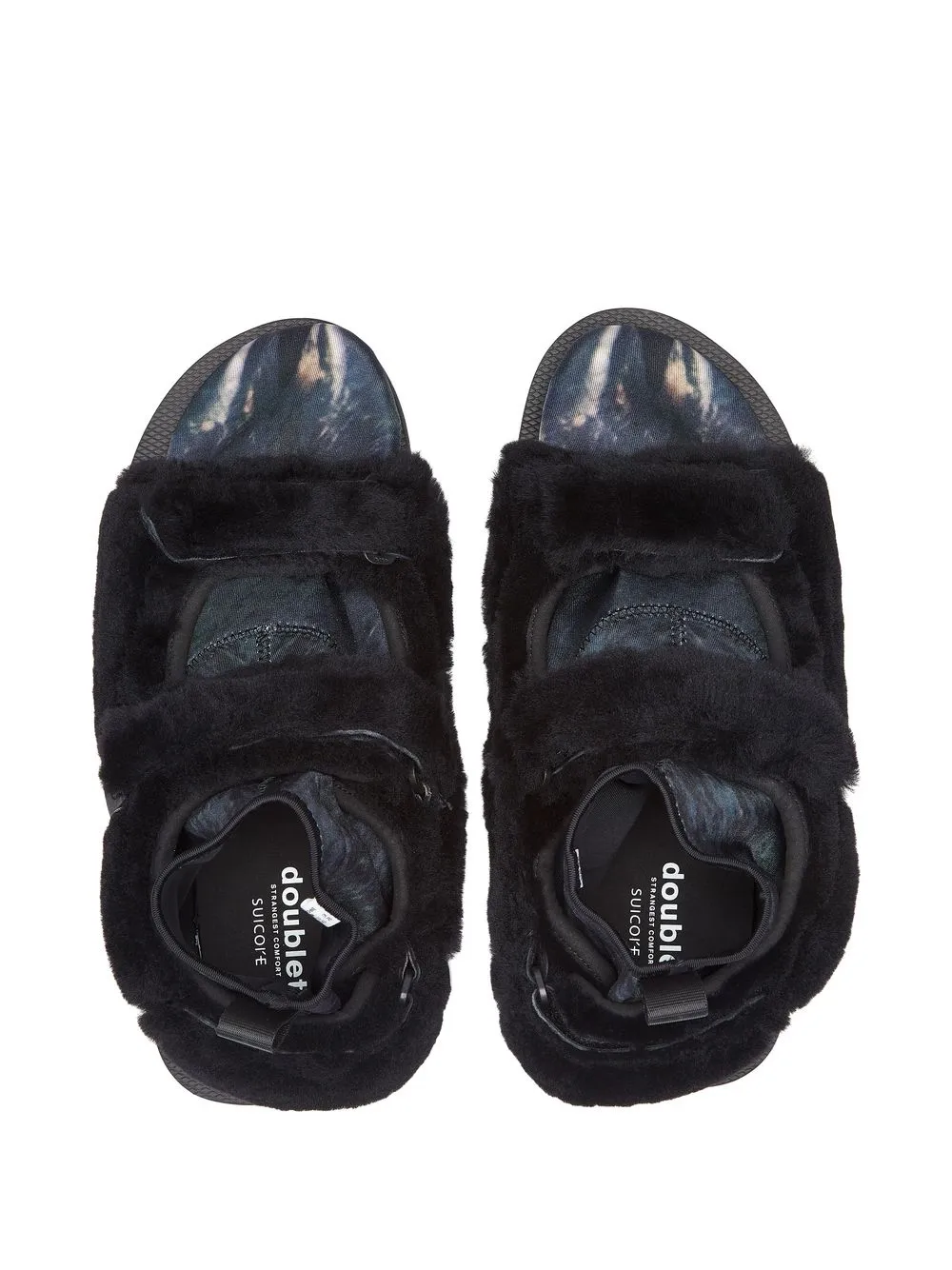 Doublet X Suicoke Was-5abdb-f Sandals In Schwarz