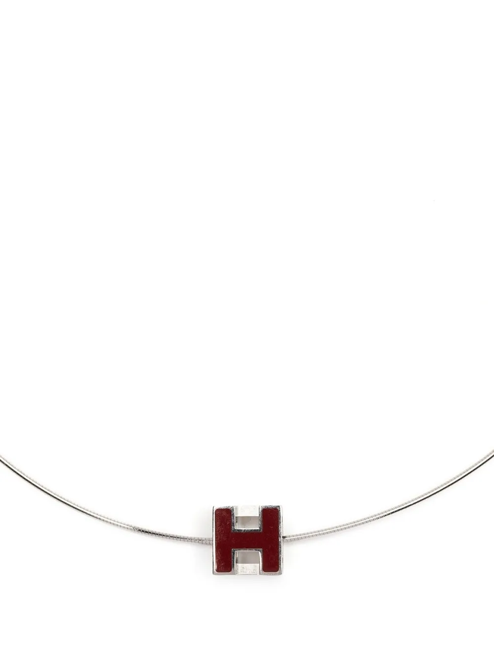 

Hermès 1990-2000s pre-owned Cage D necklace - Silver