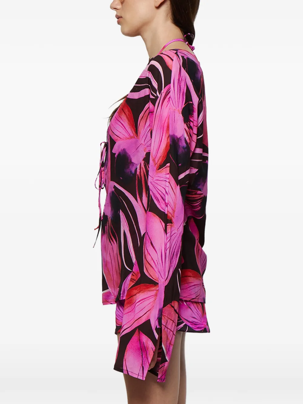 Louisa Ballou Shirt met bloemenprint Roze