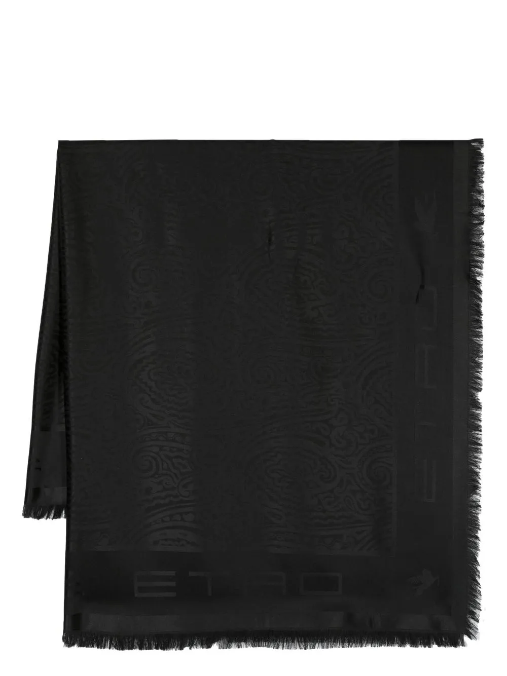 

ETRO paisley-print knitted scarf - Black