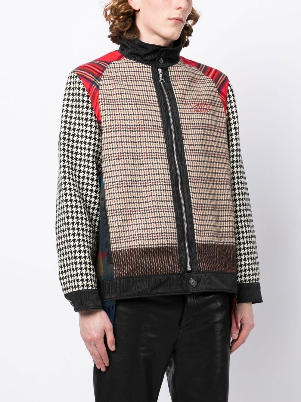 Shop Marine Serre Panelled Bomber Jacket In Multicolour