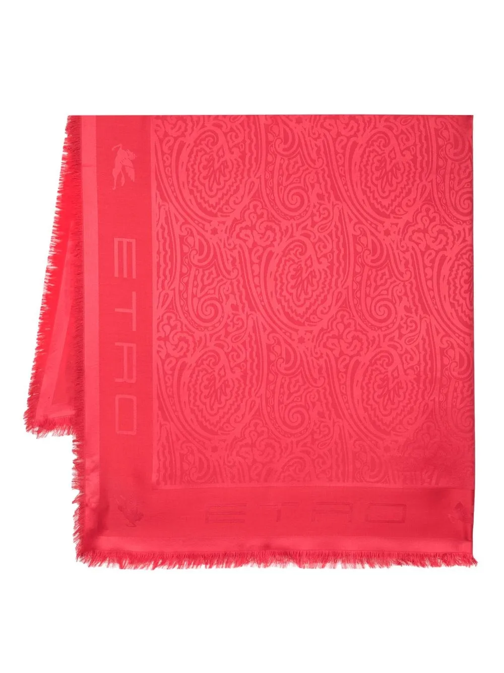 

ETRO paisley-pattern knitted scarf - Red
