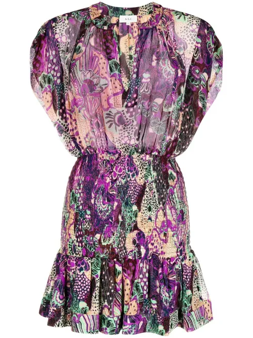 Robe courte Carly à fleurs - A.L.C. - Modalova