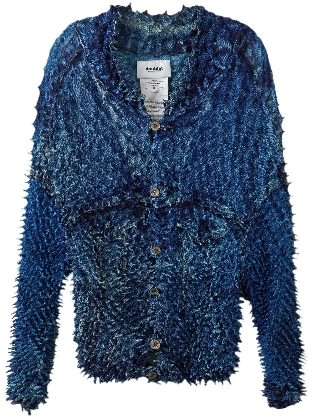 

Doublet Shibori Photo Print Denim jacket - Blue