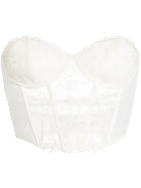 Fleur Du Mal bustier con bordado Bella