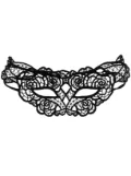 Fleur Du Mal rose guipure eye mask - Black