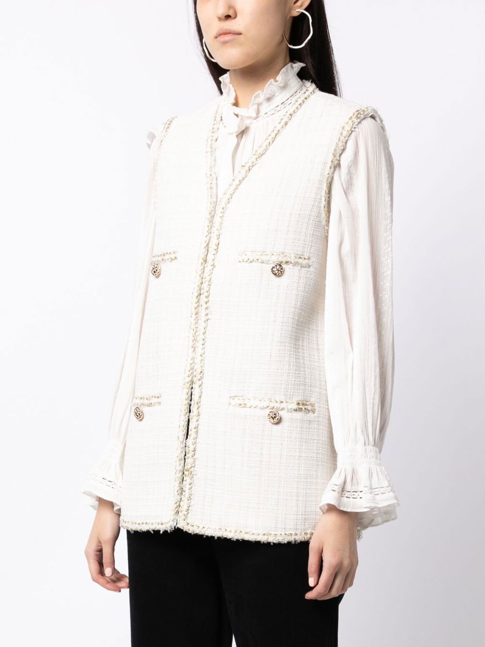 B+ab Sleeveless Tweed Jacket - Farfetch