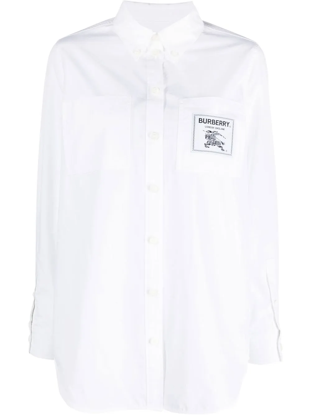 

Burberry Prorsum-patch cotton shirt - White