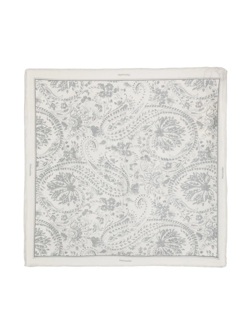 

Holzweiler floral paisley-print silk scarf - Grey