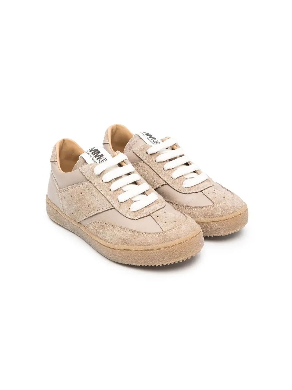 Image 1 of MM6 Maison Margiela Kids low-top suede sneakers