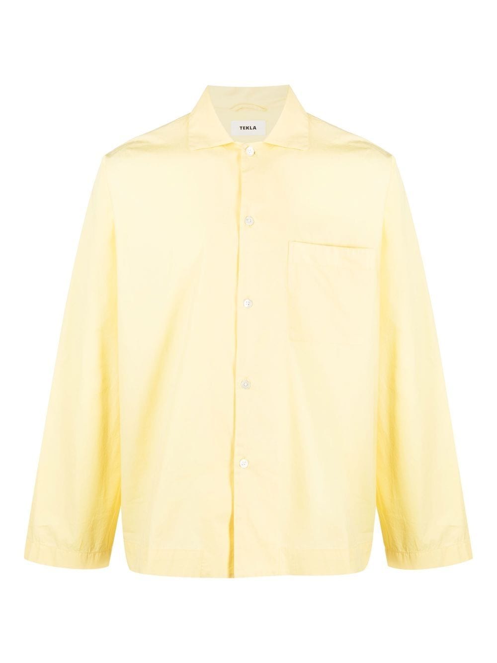 

TEKLA poplin pajama shirt - Yellow