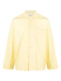 TEKLA poplin pajama shirt - Yellow