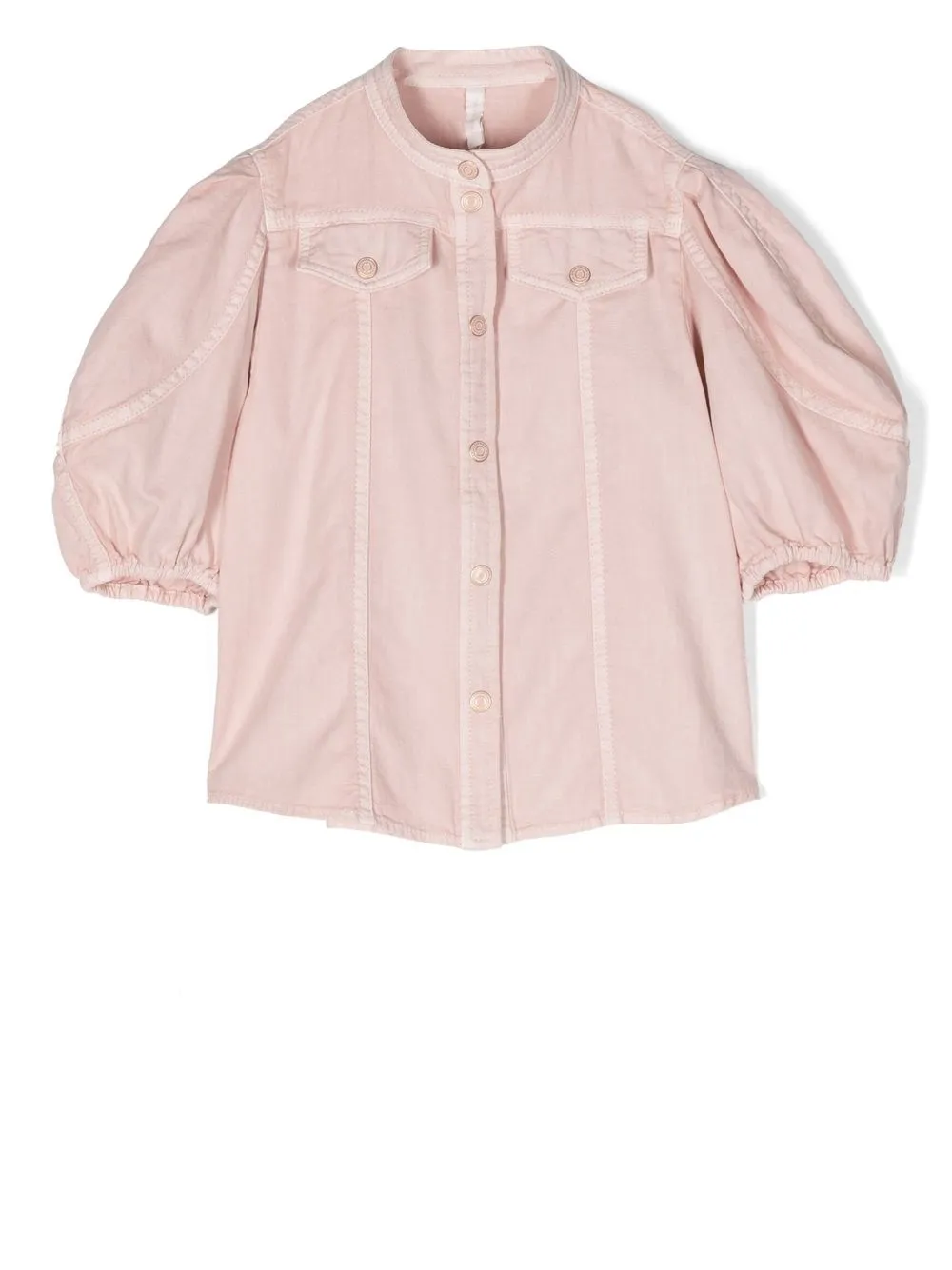 

ZIMMERMANN Kids blusa bordada con mangas farol - Rosado