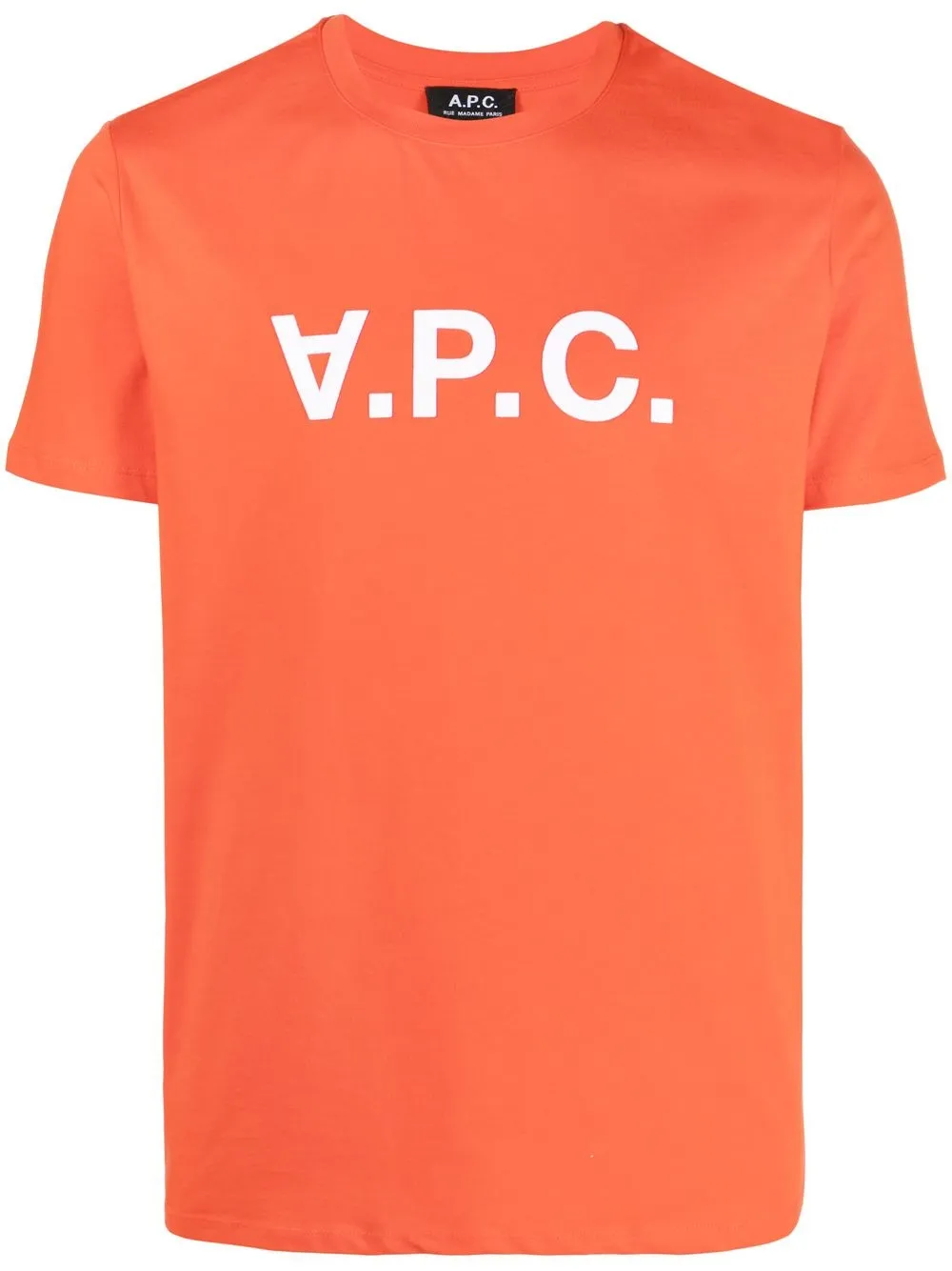 

A.P.C. logo-print cotton T-shirt - Orange