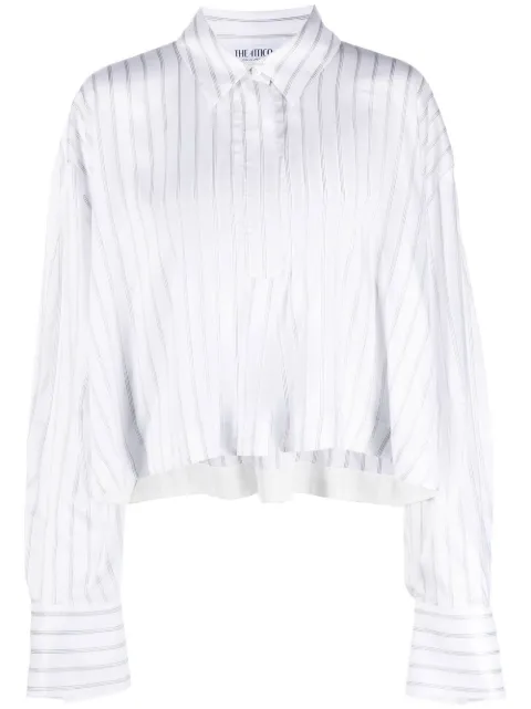 The Attico camisa corta con motivo de rayas diplomáticas