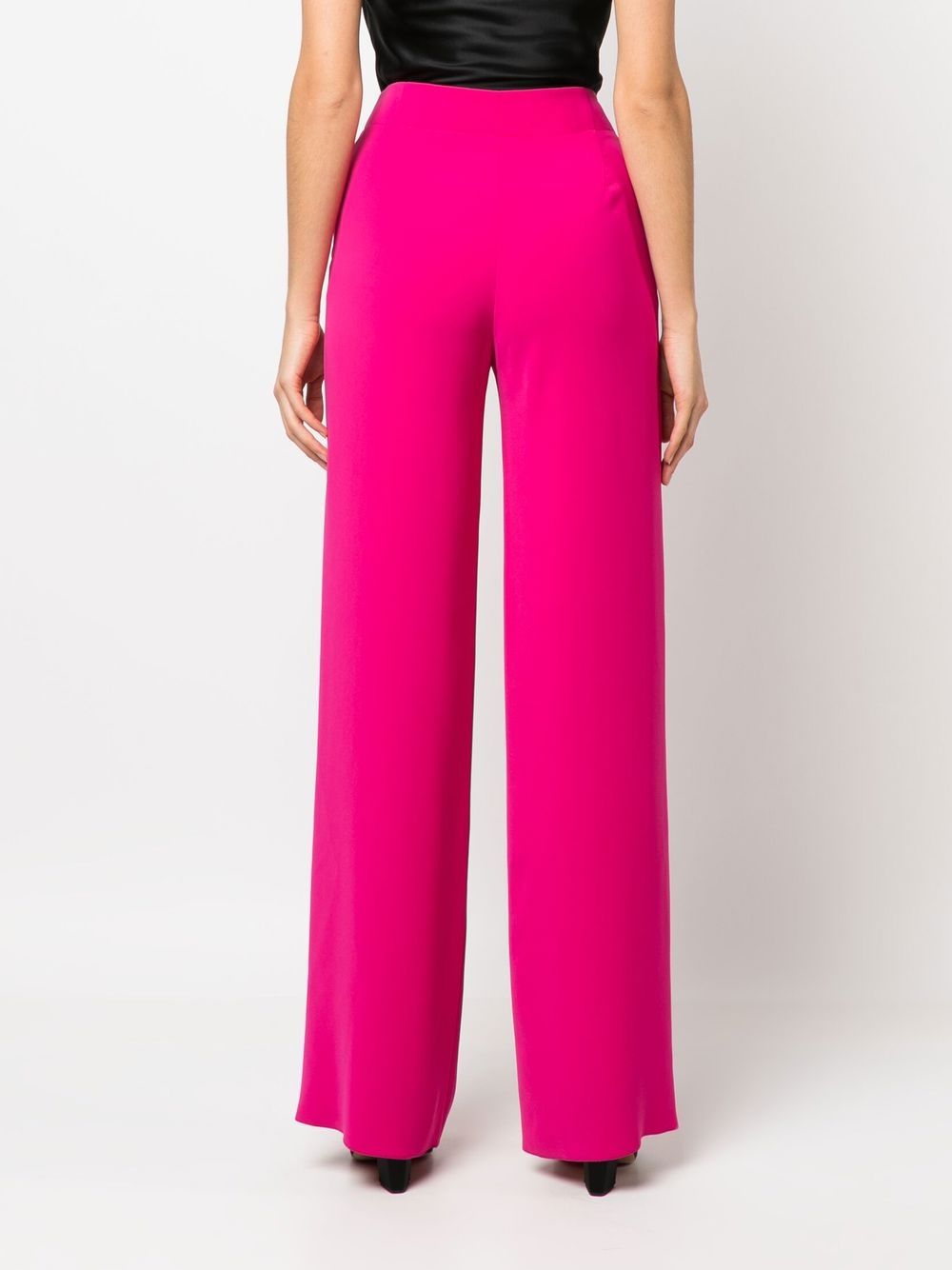 Shop Giorgio Armani High-waist Wide-leg Trousers In Pink