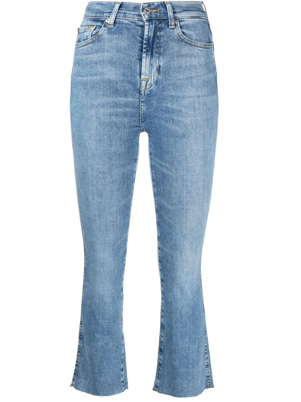 

7 For All Mankind high-rise cropped flare jeans - Blue