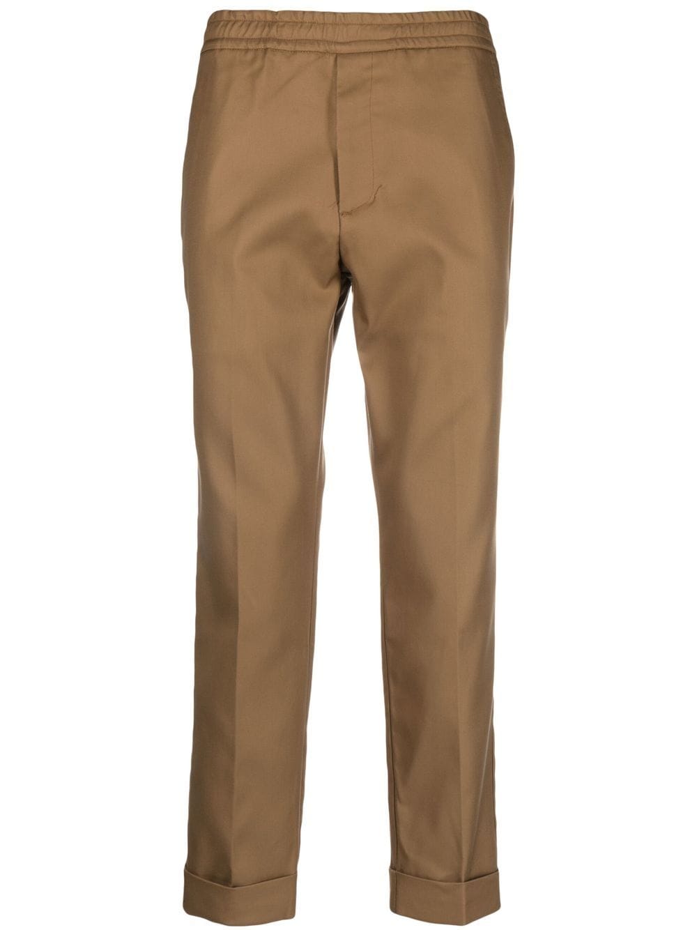 Costumein Turn-up Straight-leg Trousers In Brown