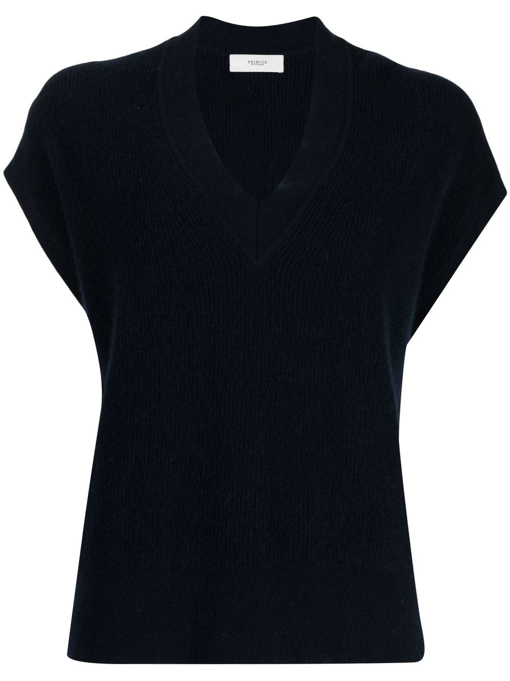 Pringle Of Scotland V-neck Knitted Vest In Indigo