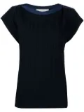 Pringle of Scotland ribbed-knit short-sleeved T-Shirt - Blue