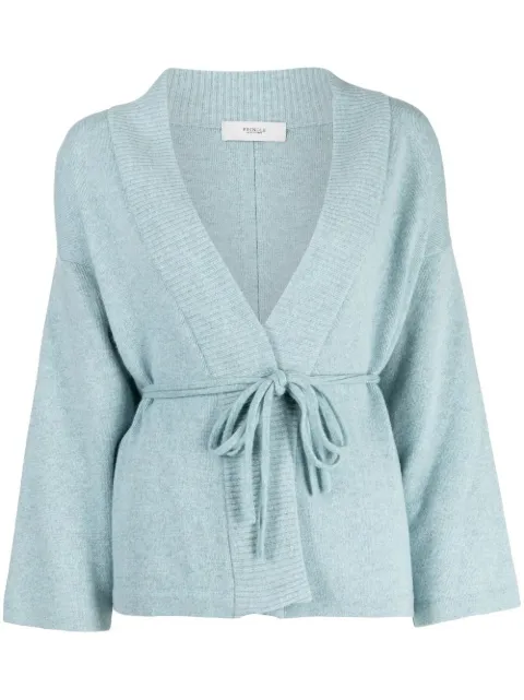 Pringle of Scotland ribbed-trim tie-waist cardigan 